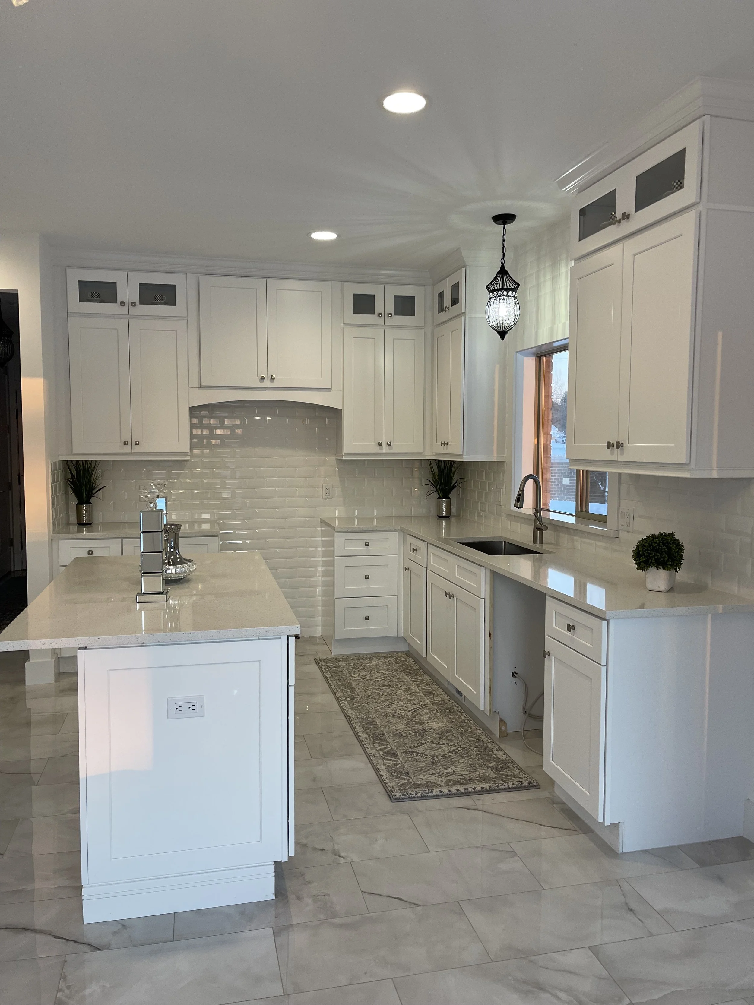 Bright white kitchen in a Clearmont home