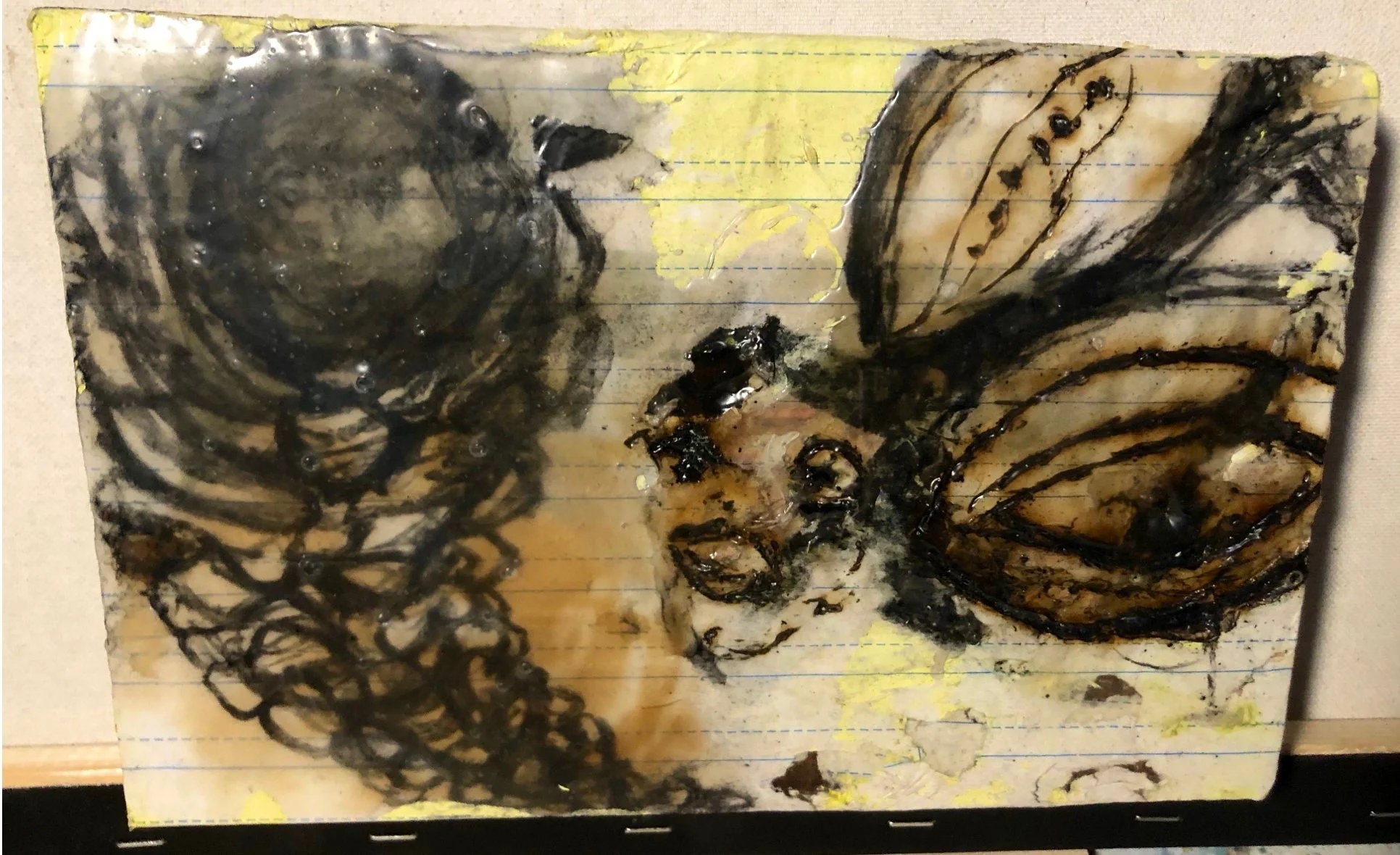 Wing 4, collage, multimedia, painting