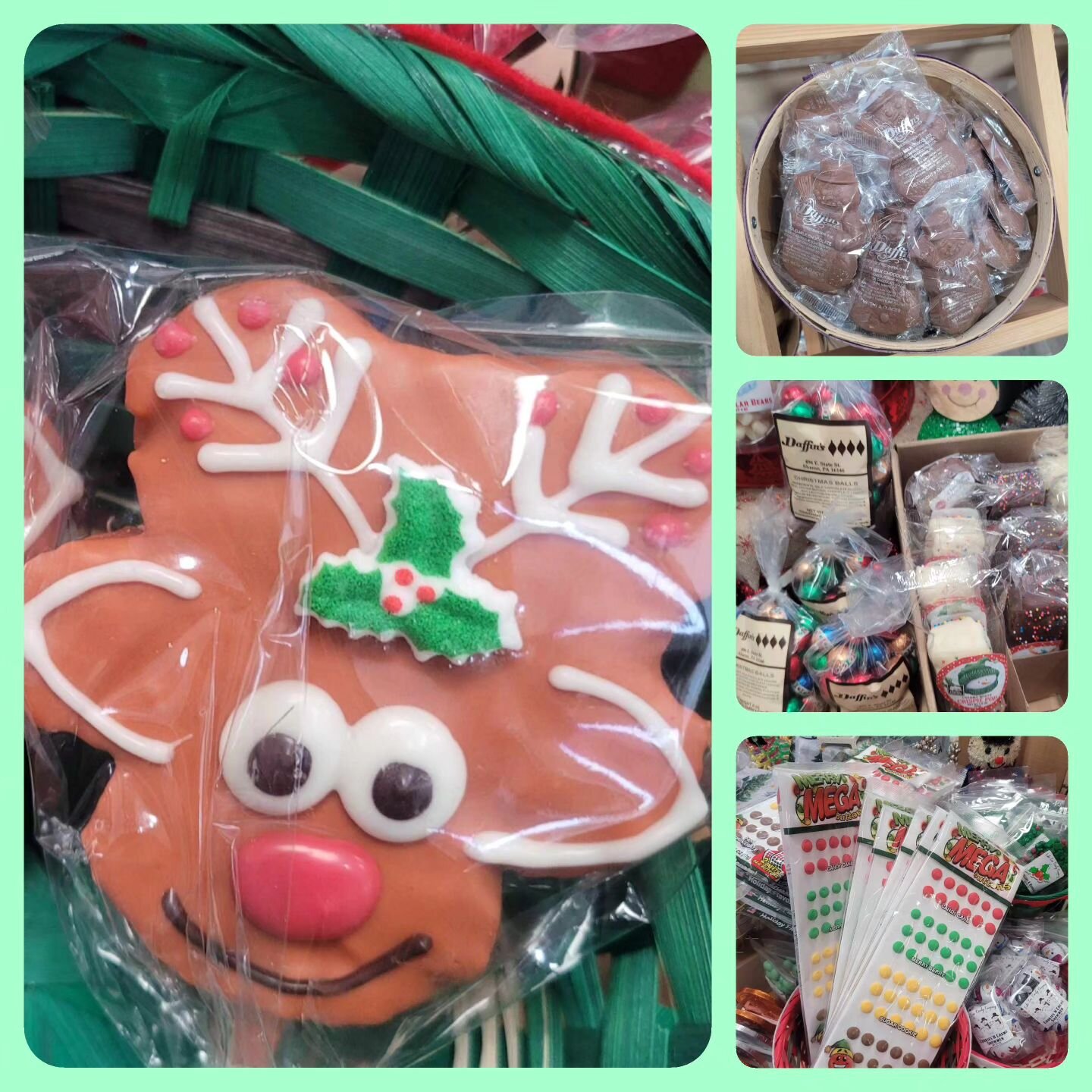 Lots of Christmas candy still available at 50% off!! Stop in and get some sweet treats for your New Years Eve celebrations.