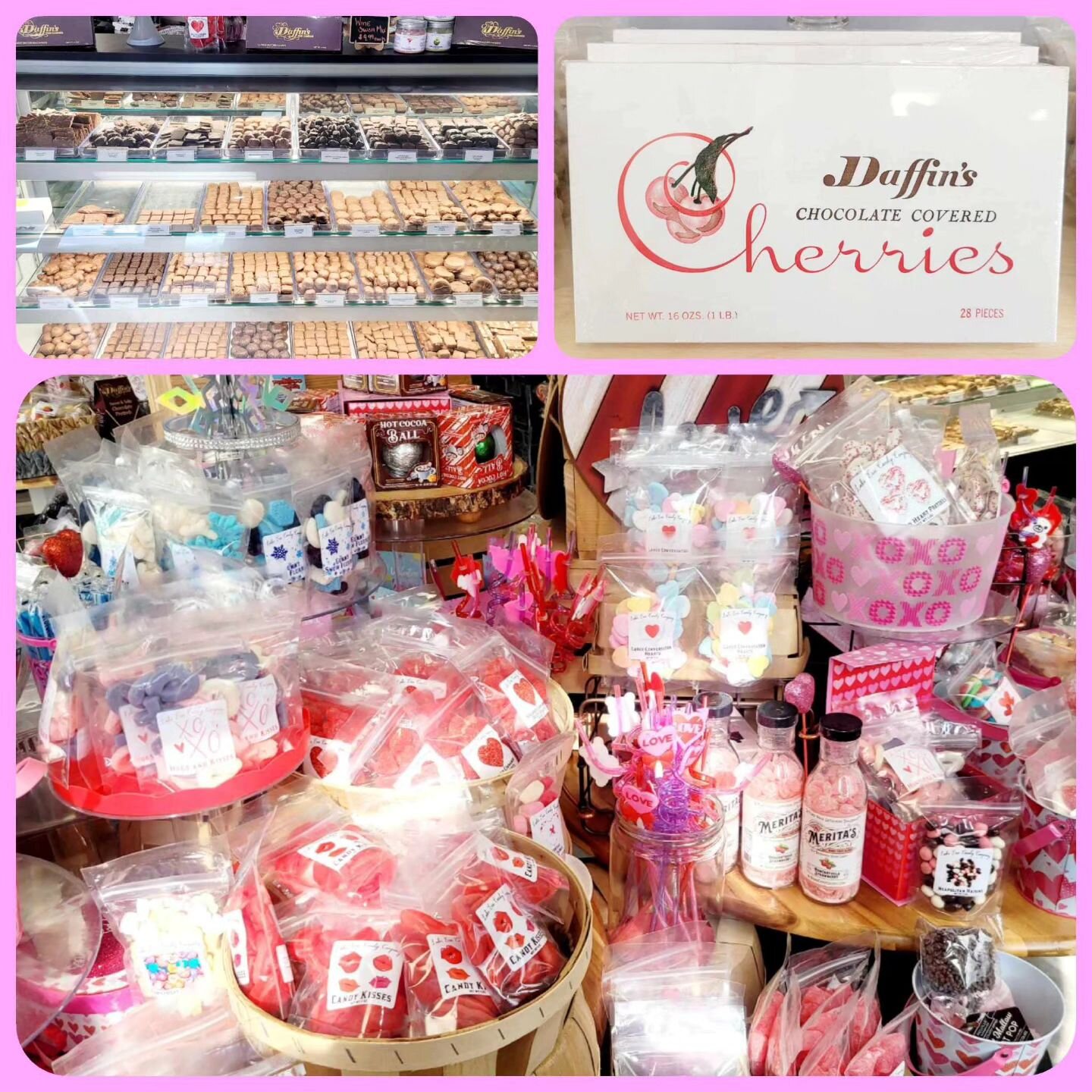 Our Valentine's Day displays are fully stocked...our Chocolate case is filled with yummy Daffins chocolate...so hurry in and grab your Valentine's Day sweet treats!