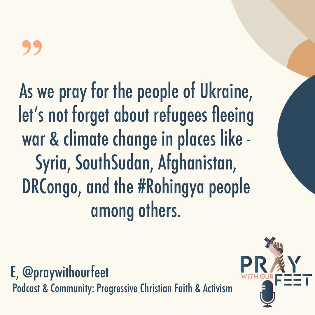 Our prayers should transcend skin color and country of origin. While we lift up the people of #Ukraine, and the devastation they are living through, let&rsquo;s not forget there are #refugees fleeing war &amp; #climatechange throughout the world: 

?