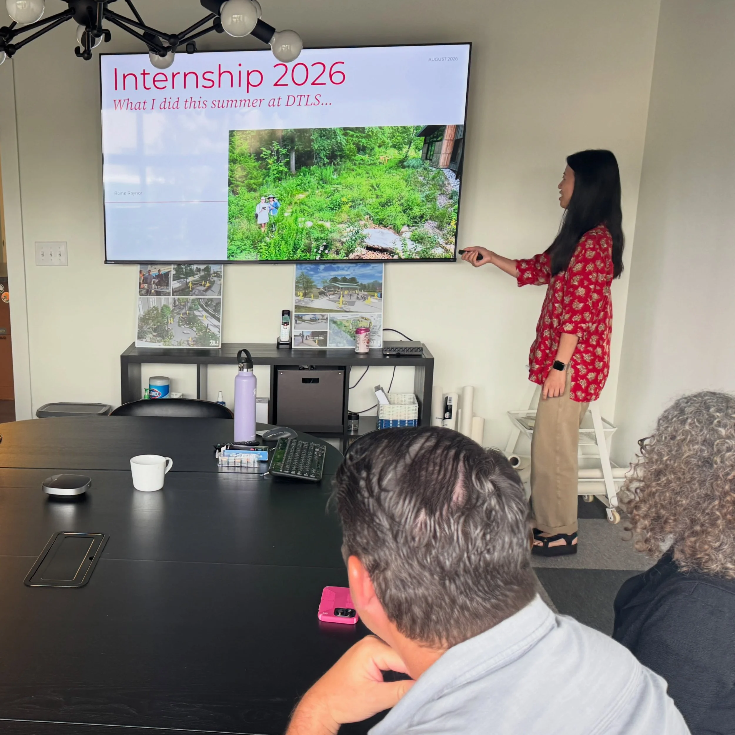 Cheers to Raine!  Thanks for your summer internship energy, your modeling prowess, the graphic and diagramming support, your excellent MusicLeague comments, the bike style and your hard work!  May your next year at @washu_landscapearchitecture be exc