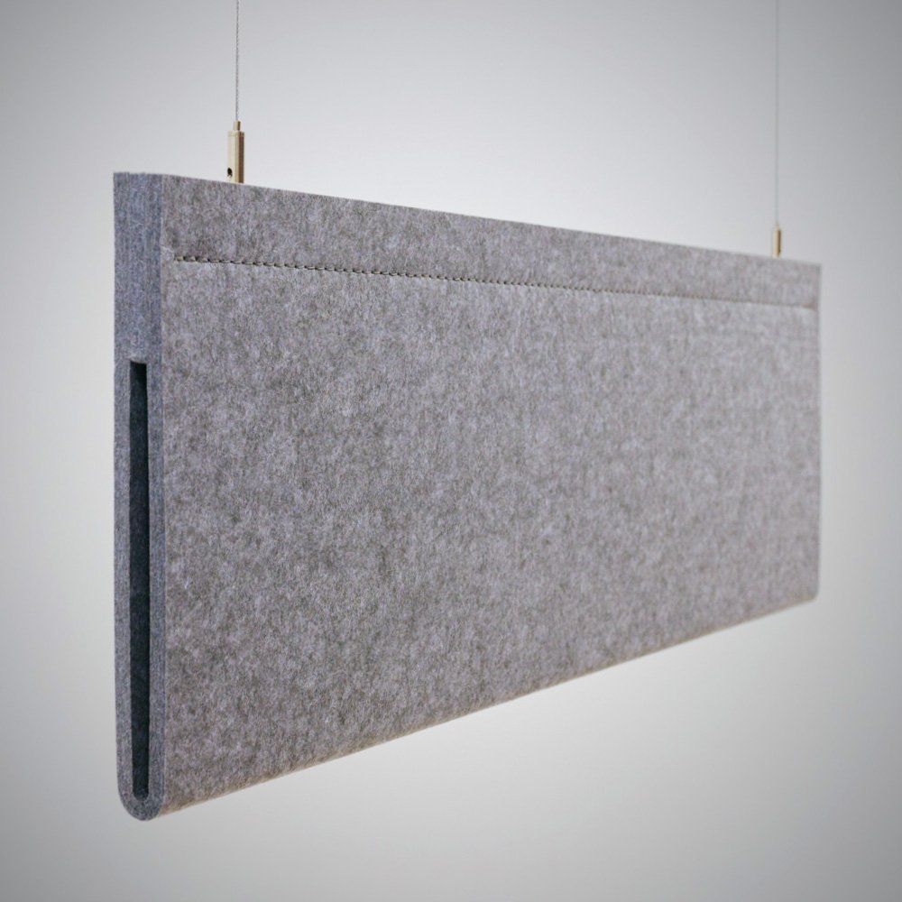 Enhance your space with Lautna 27, one of our Linear acoustic baffles. Lautna 27 is a simple yet robust design that features a long and stylish bullnose silhouette along its bottom edge. This modern acoustic ceiling baffle offers easy installation wi