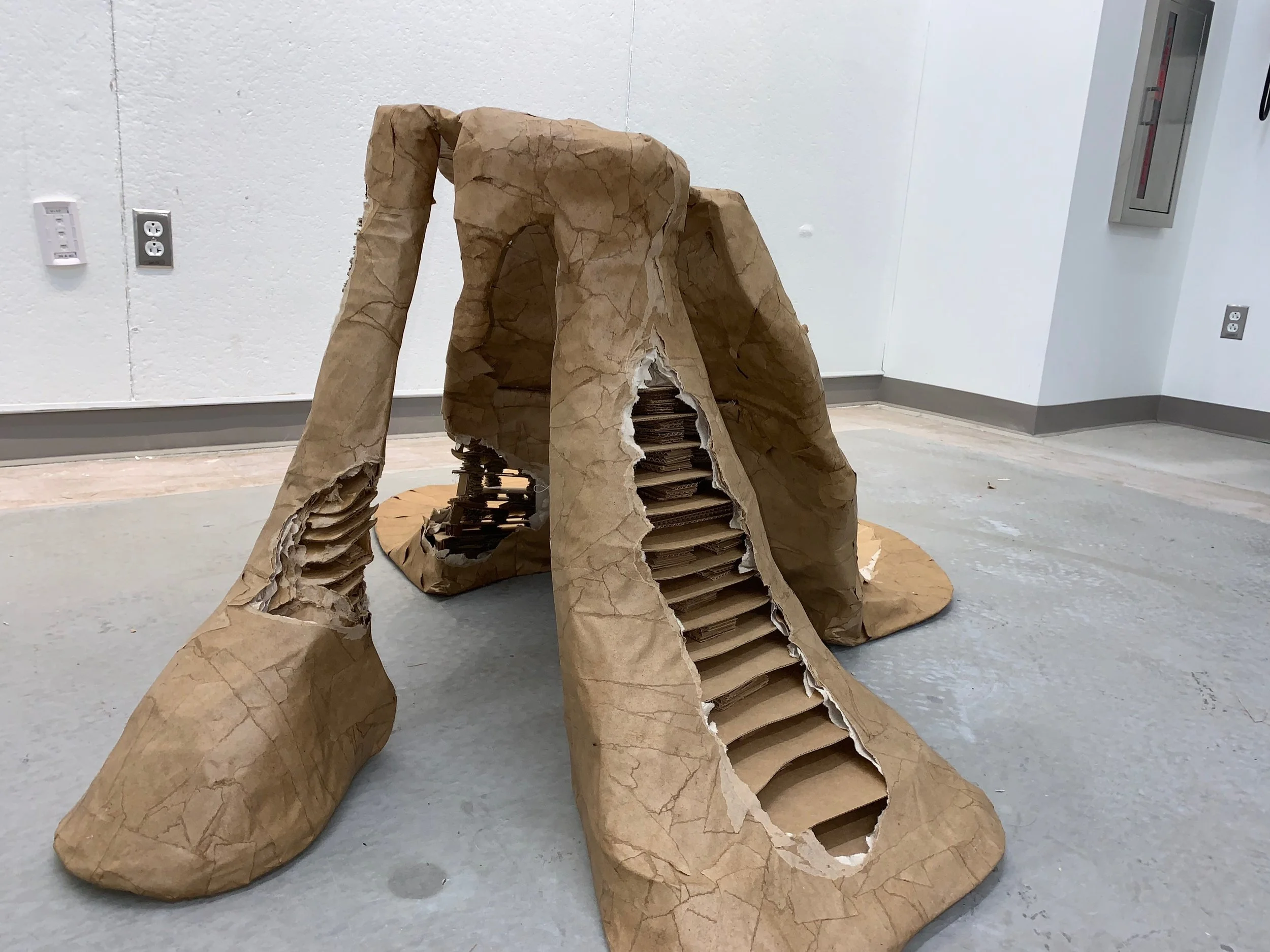 memory palace sticky syrup | 2019 | cardboard skeleton and paper mache 