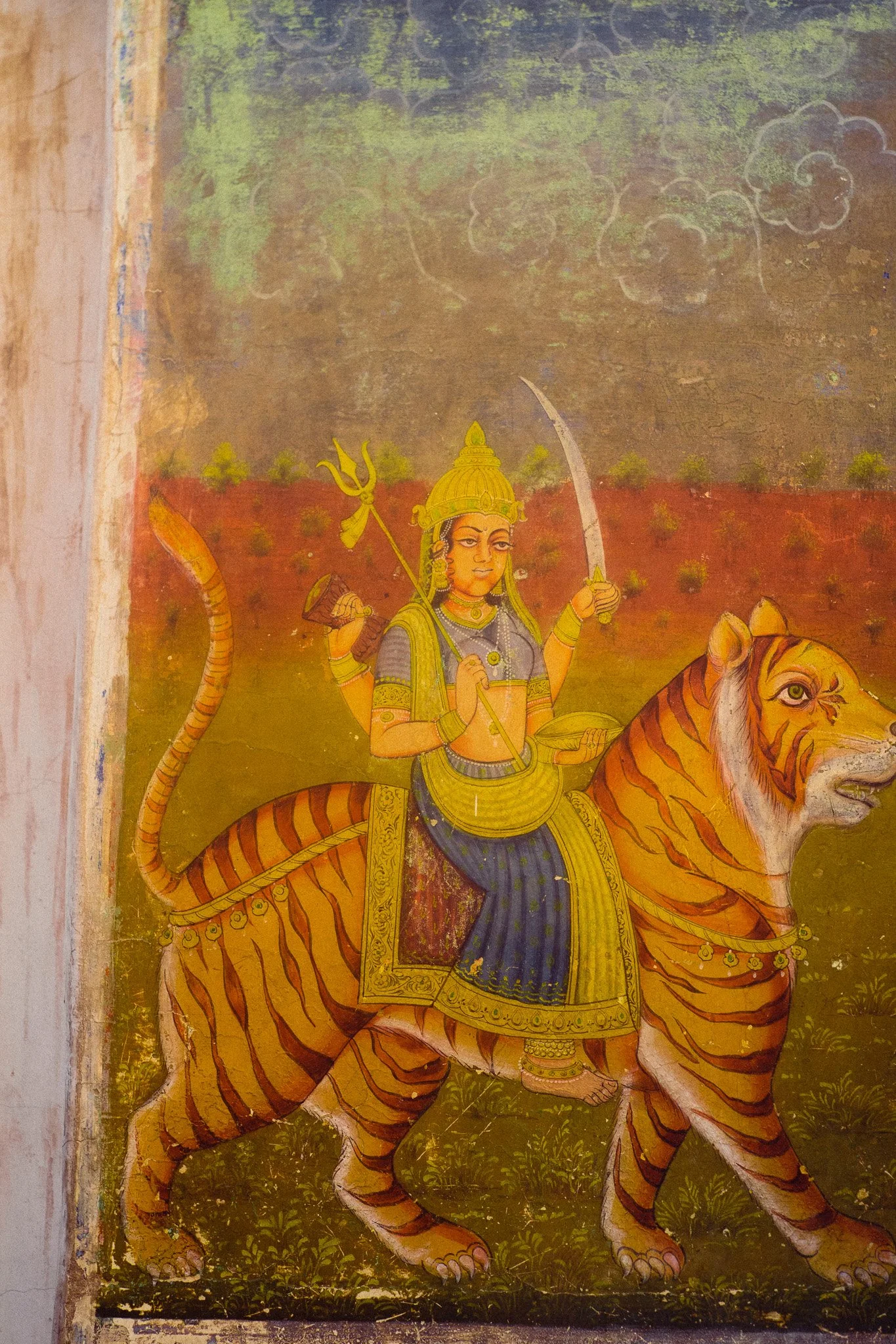 Typischer Malstil in Rajasthan,  Mehrangarh Fort, Jodhpur.. 