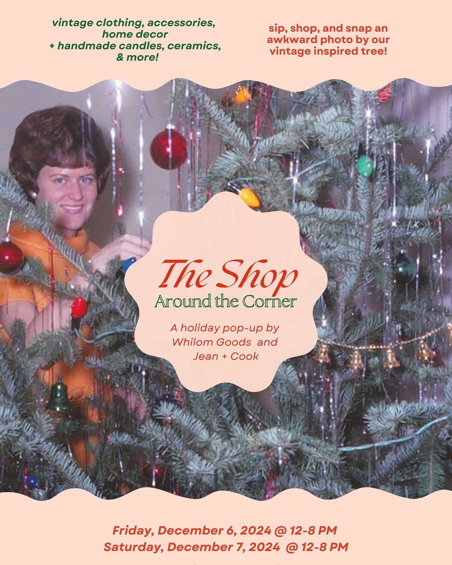 Hey Richmond! Save the date! @jeanandcook and I are hosting a holiday market in the space next to Sefton&rsquo;s Coffee December 7-8 @ 12-8 PM. We&rsquo;ll have vintage, handmade, and a tacky tree for awkward holiday photos! 🥂🎄🎀

This is also wher