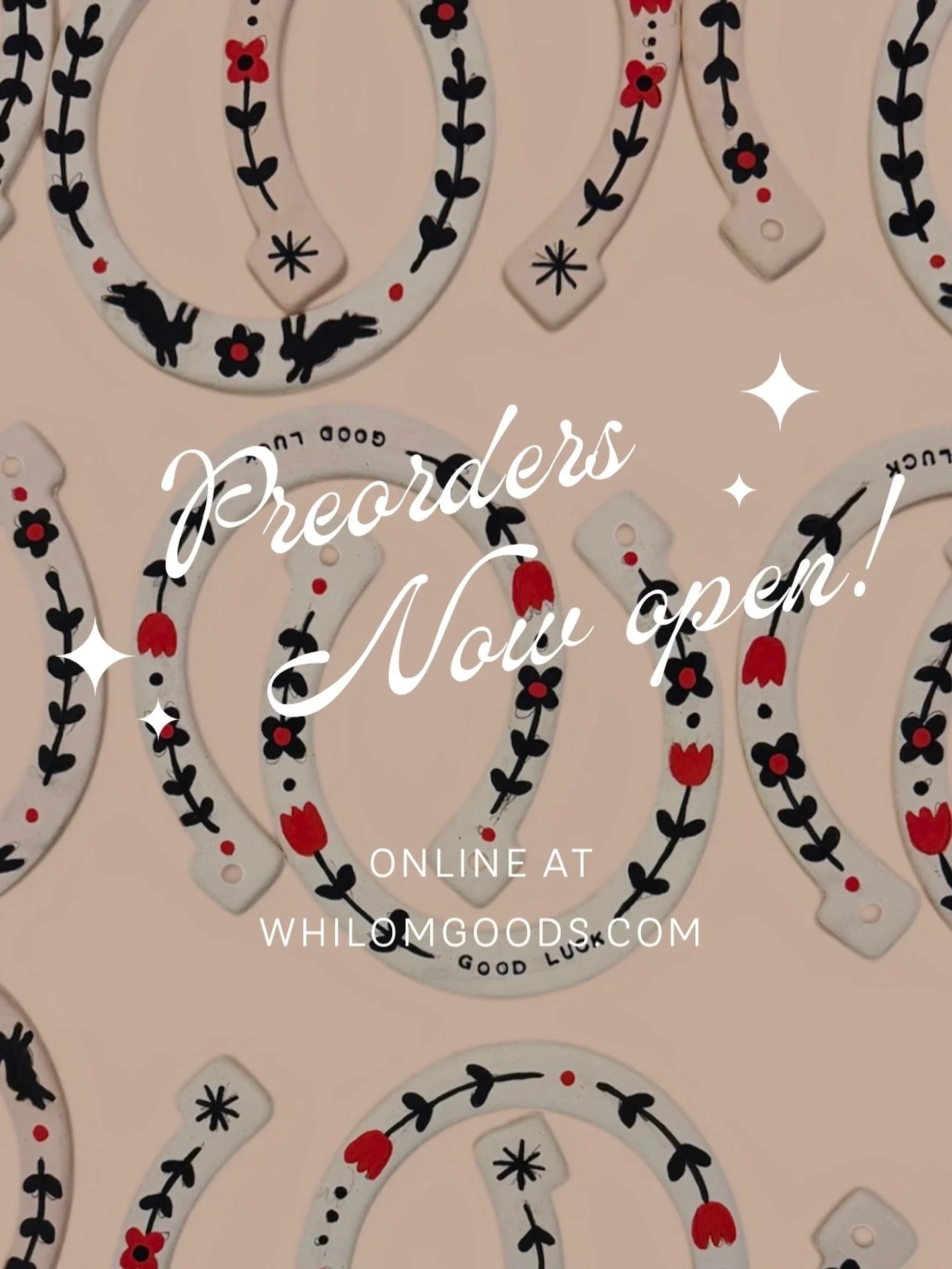 🐎 The last batch of horseshoe orders are going in the kiln &amp; shipping out this week, just in time to reopen preorders! 🐎 

This round I&rsquo;ll be taking a smaller number of orders (last time I took 80 and it was a bit much at once 😅) thank y