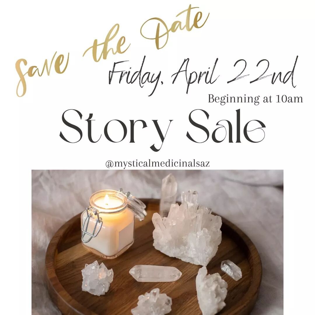 Story Sale coming soon!!! I have so many amazing new beautiful crystal allies to share with you as well as deeply nourishing and magical herbal products. 

You won't want to miss this one, I'll have brand new pieces that I am certain are going to go 