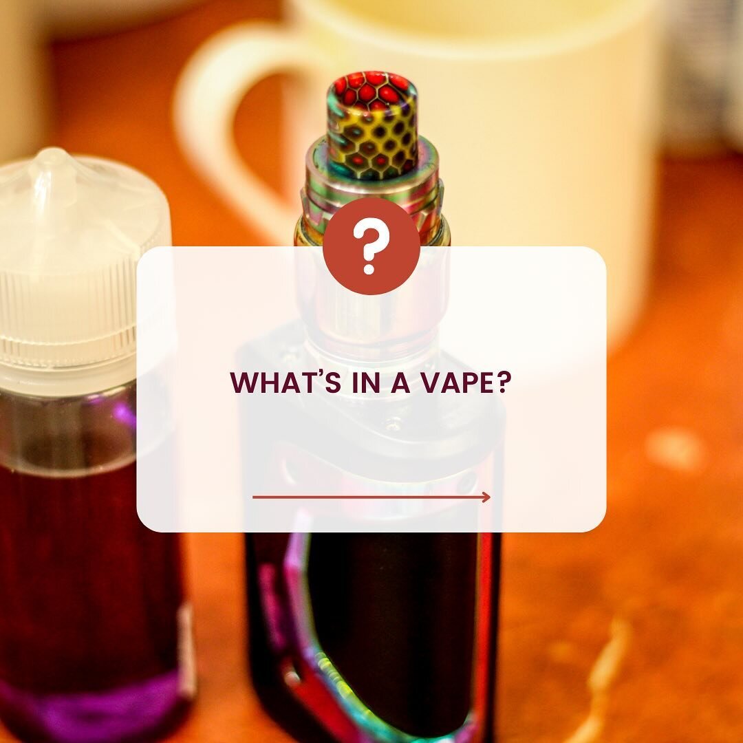 What&rsquo;s in a vape❓🤔 Swipe to find out! ➡️ AND visit the link in our bio for more resources and information. ⬆️🤓💻
.
.
#escapefromvape #vapefree #safeteens #howtoquit #mentalhealth #ditchvape #healthyklamath #klamathcountyschools #bluezones #te