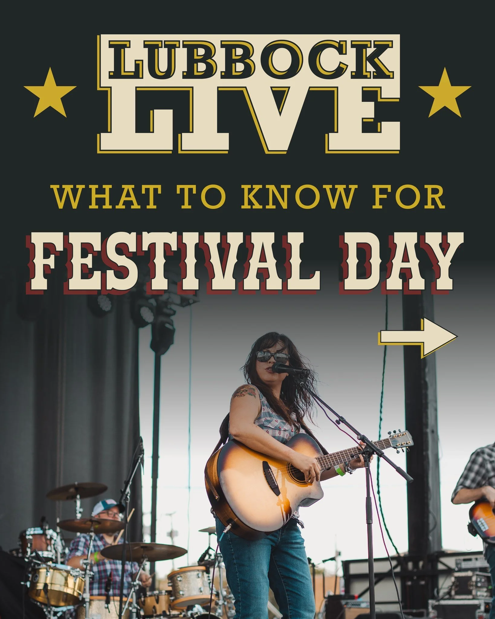 🎶 FESTIVAL DAY IS ALMOST HERE! 🎶
Everything you need to know for Lubbock Live Festival for the Arts is right here ⬇️

From parking to maps to festival tips&mdash;we&rsquo;ve got you covered. Get ready for a full day of live music, art, food, and co