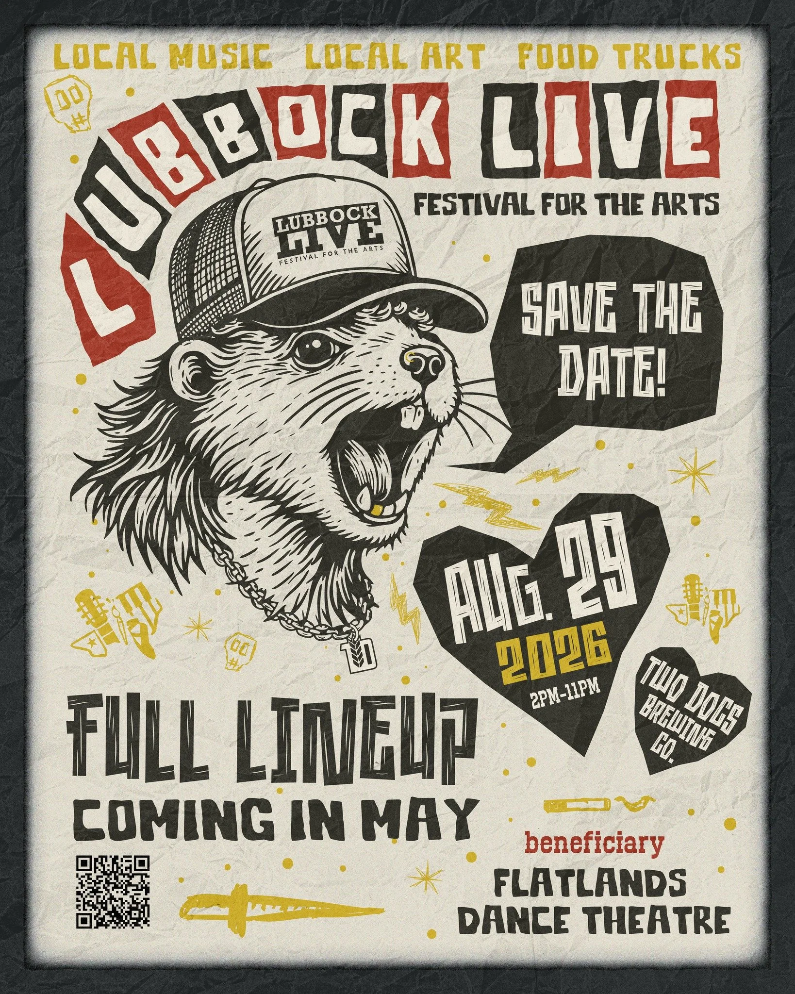The 6th annual Lubbock Live Festival is back!
📅 August 29, 2026 
Headliner, direct support, and local bands to be announced in May! We can&rsquo;t wait to share it with you 
🎟️ Presale tickets will be here before you know it, so stay tuned! Visit t