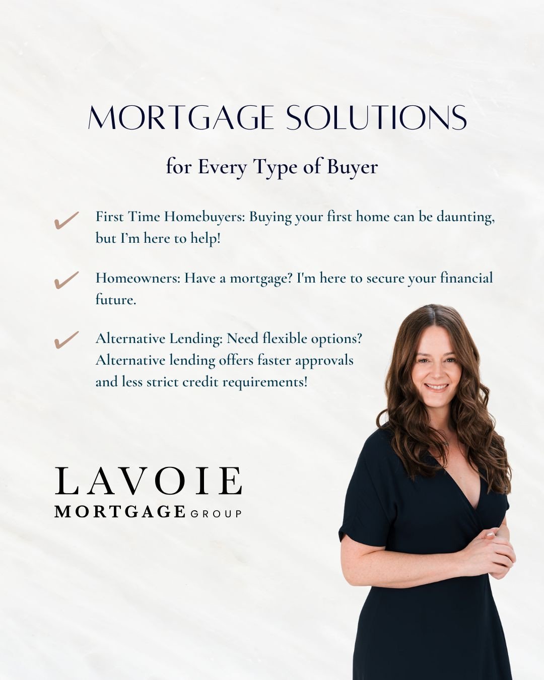 Mortgage Solutions for Every Type of Buyer 🏡💼⁠
⁠
⭐️ First-Time Homebuyers: Buying your first home can feel overwhelming, but I&rsquo;m here to guide you through every step and make the process smooth and stress-free.⁠
⁠
⭐️ Homeowners: Already have 