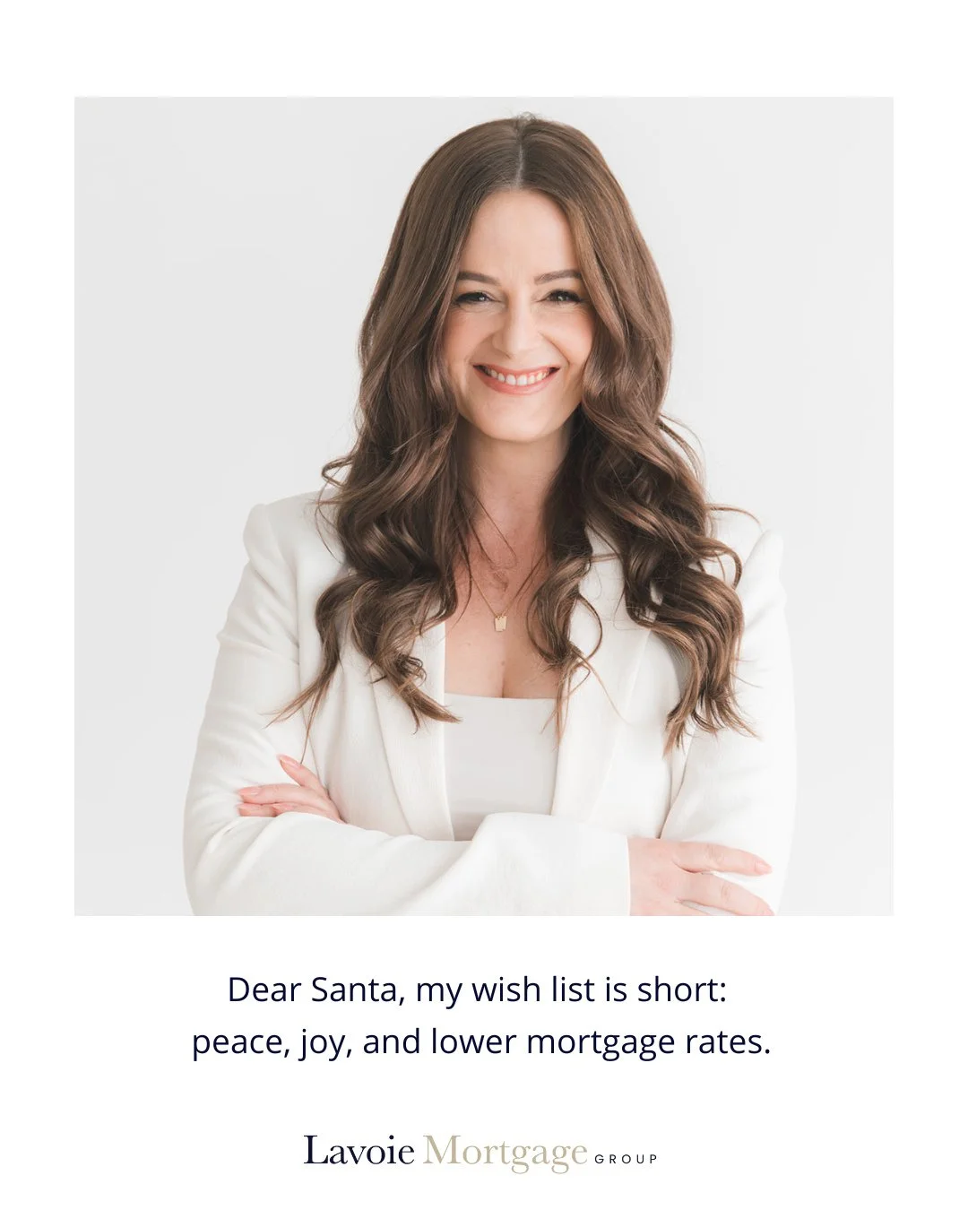 Dear Santa, my wish list this year is simple: Peace, joy, and lower mortgage rates!⁠
⁠
Whether you&rsquo;re buying your first home, renewing, or refinancing, I&rsquo;m here to help make your financial wishes come true. ⁠
⁠
Let&rsquo;s find the right 