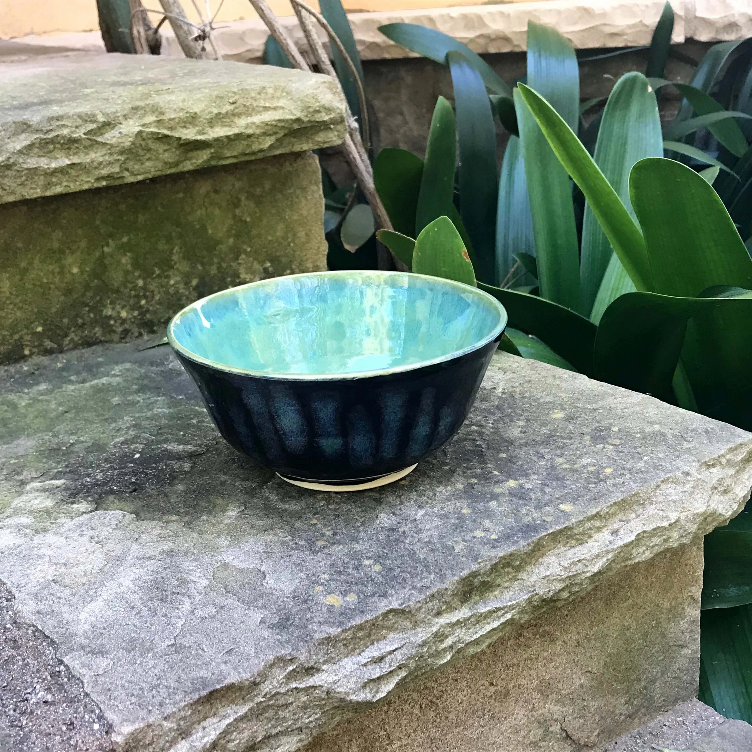 Black and Green Rice Bowl