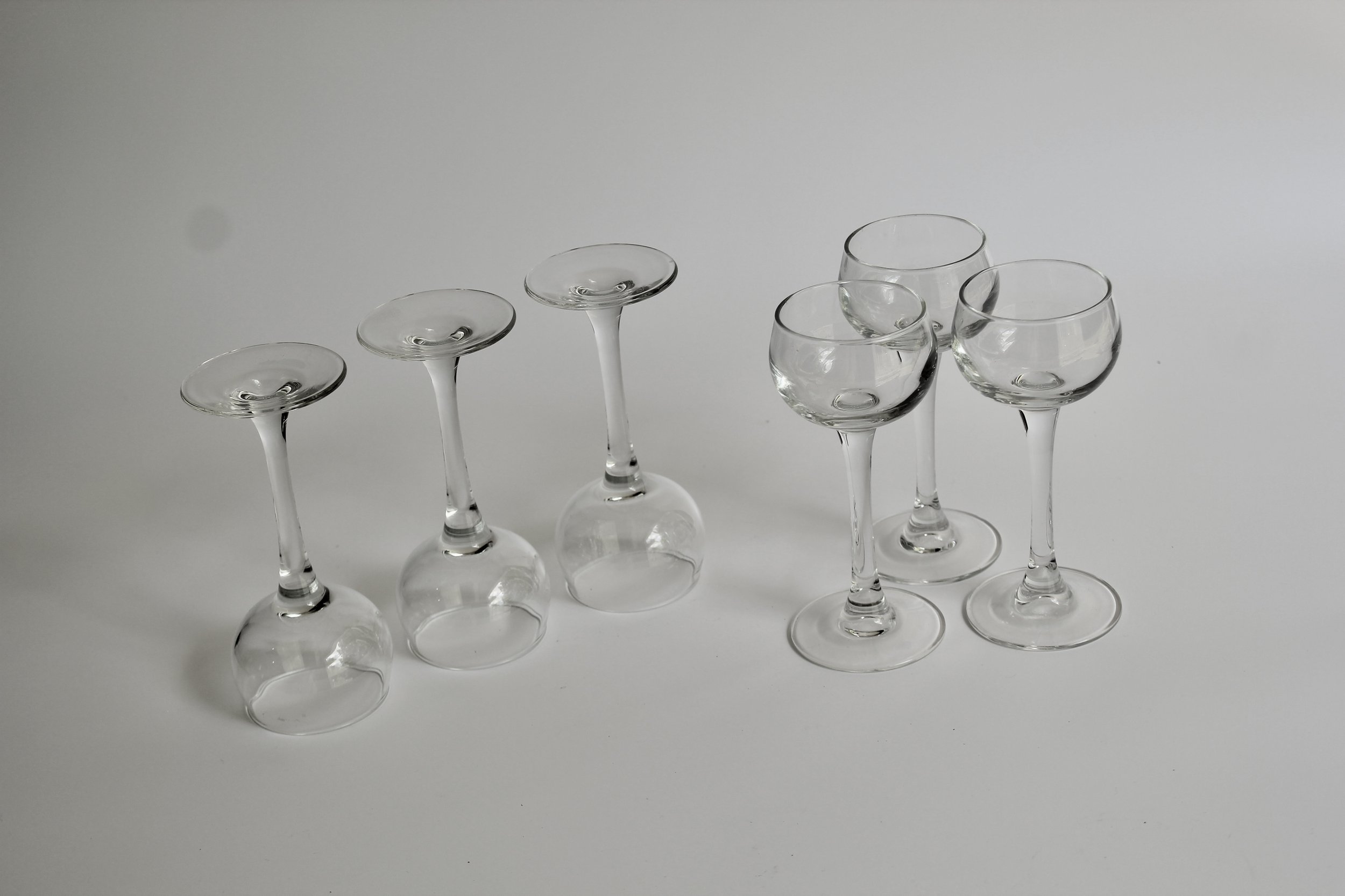 Mid Century Stemmed Liquor Glasses