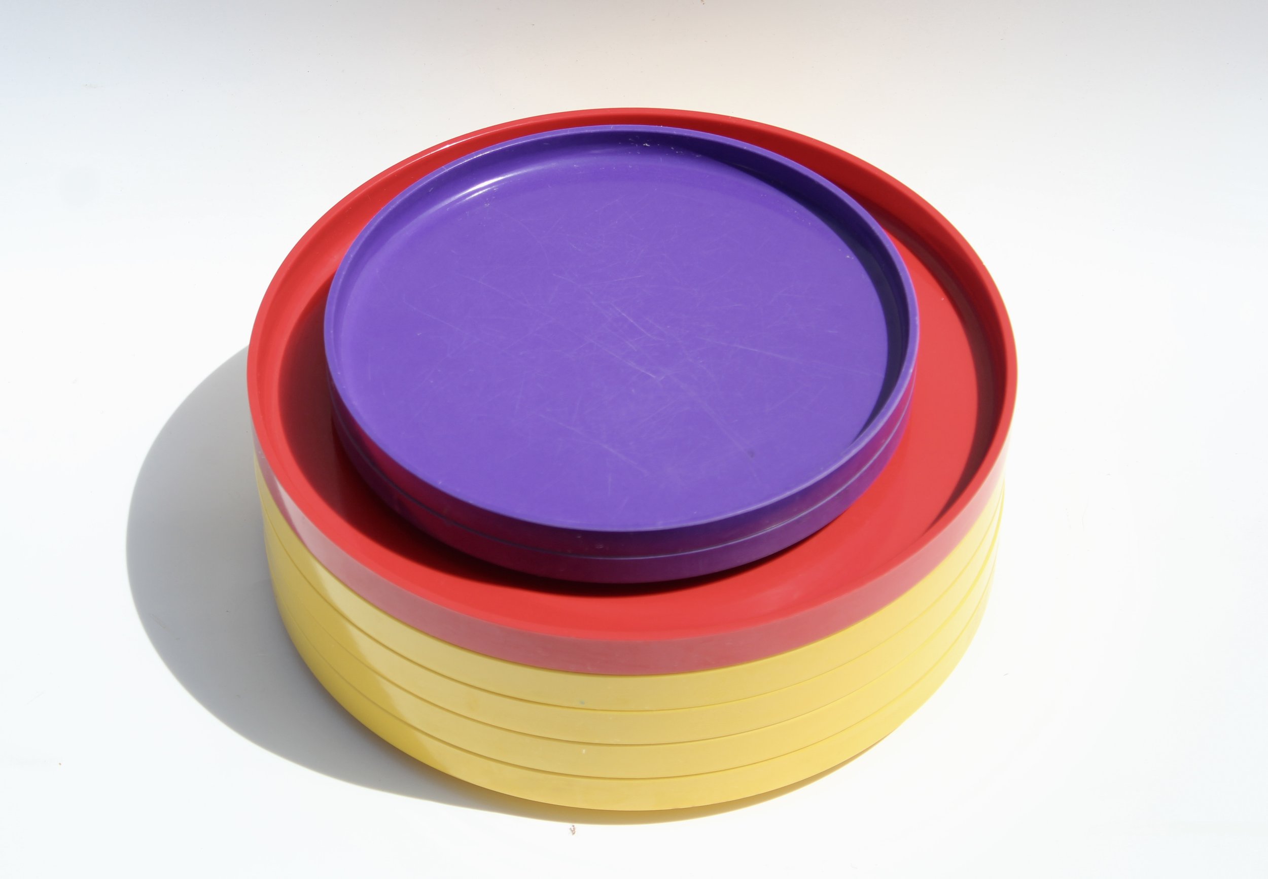 Vignelli Hellerware Rainbow Stacking Dinnerware - Dinner Plate Set of 7