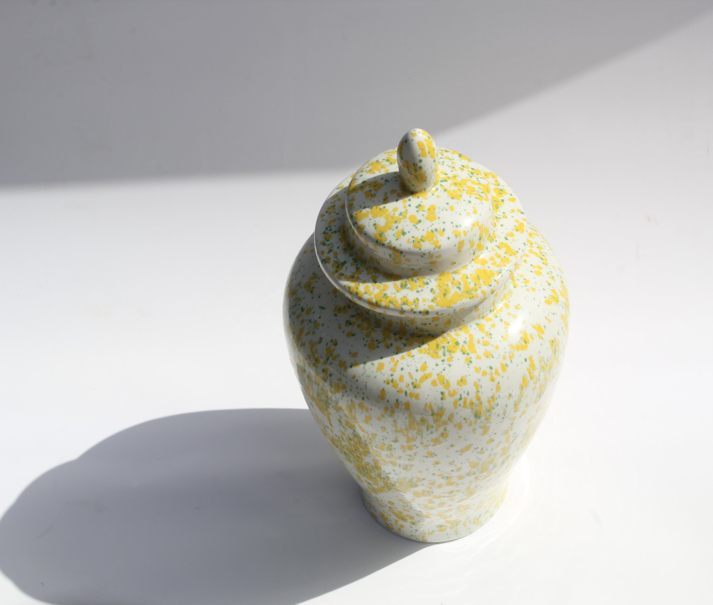 Ceramic Multi Color Speckled Jar