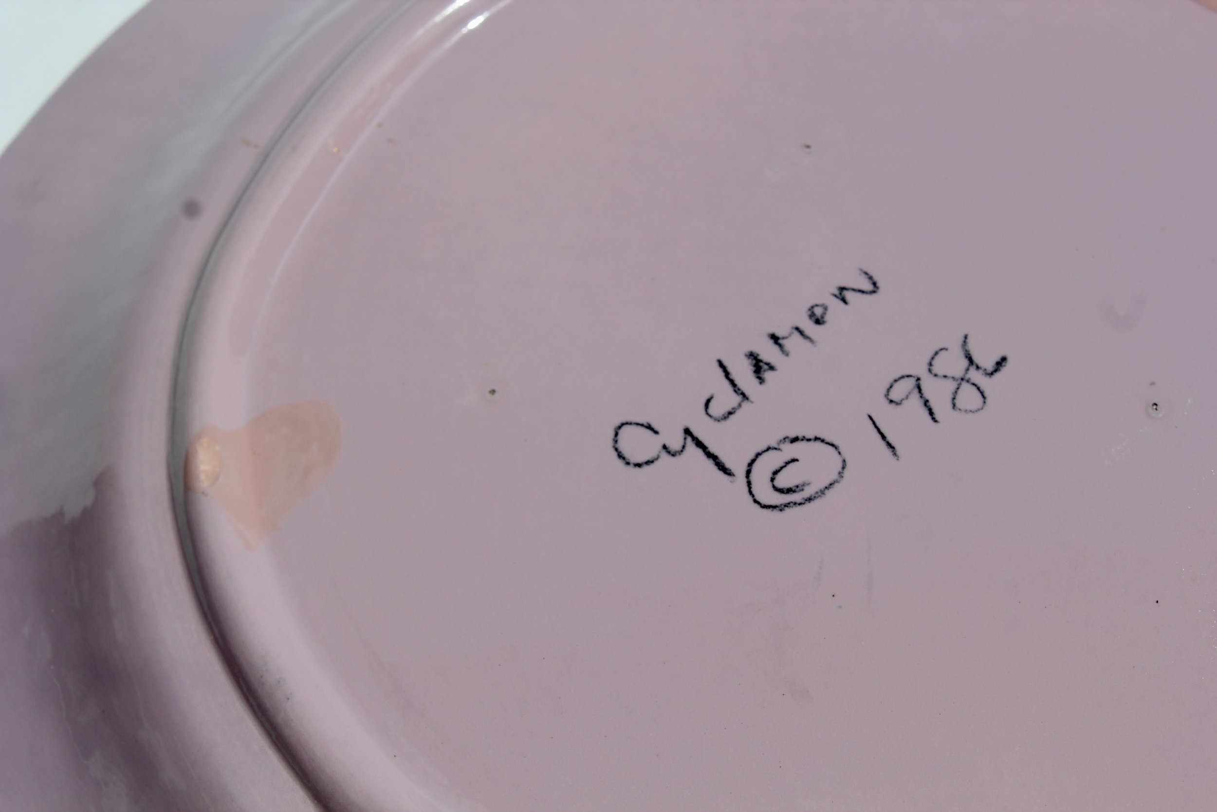Vintage Julie Sanders Cyclamen Fish Plate