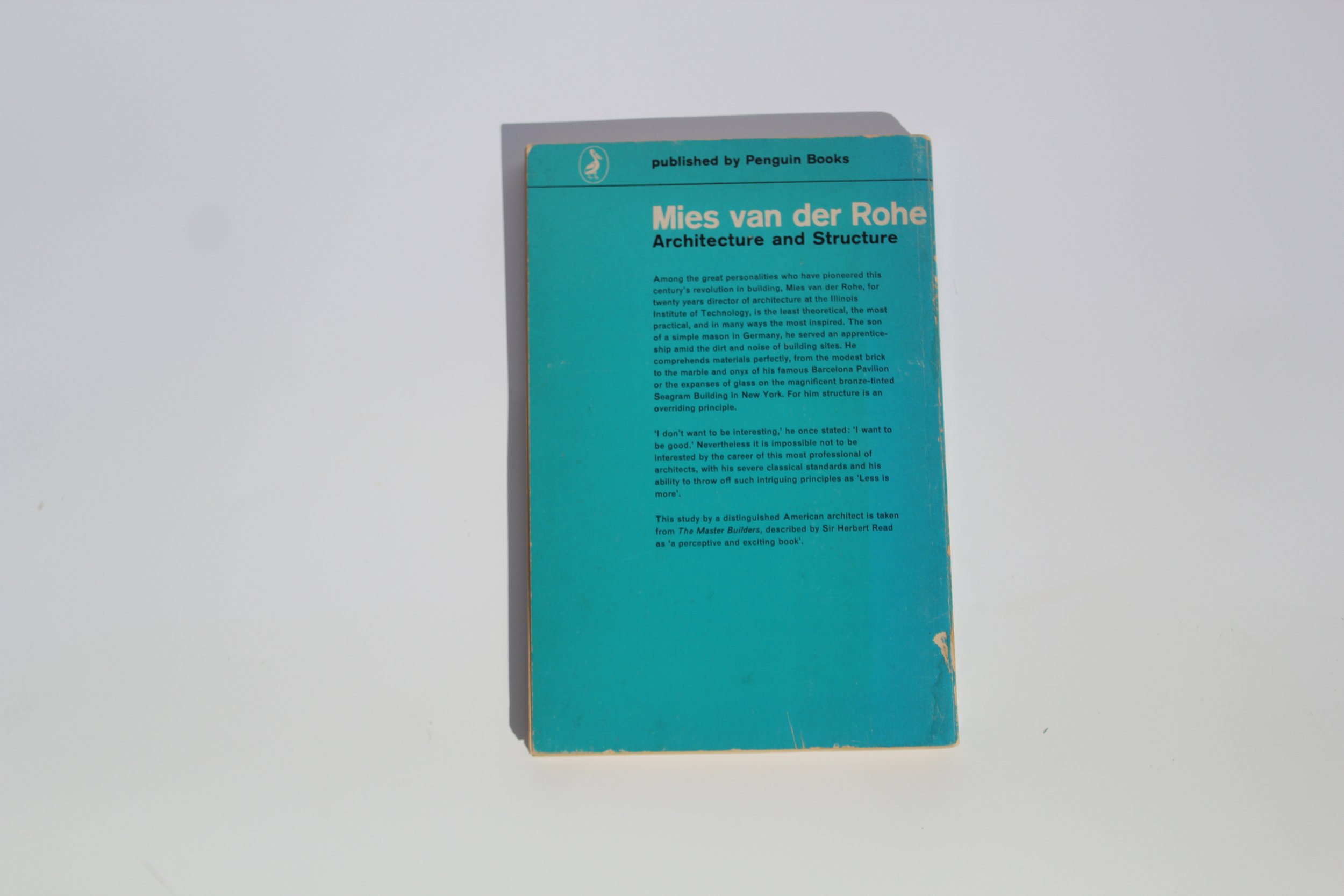 Mies van der Rohe: Architecture and Structure – 1960 First Edition