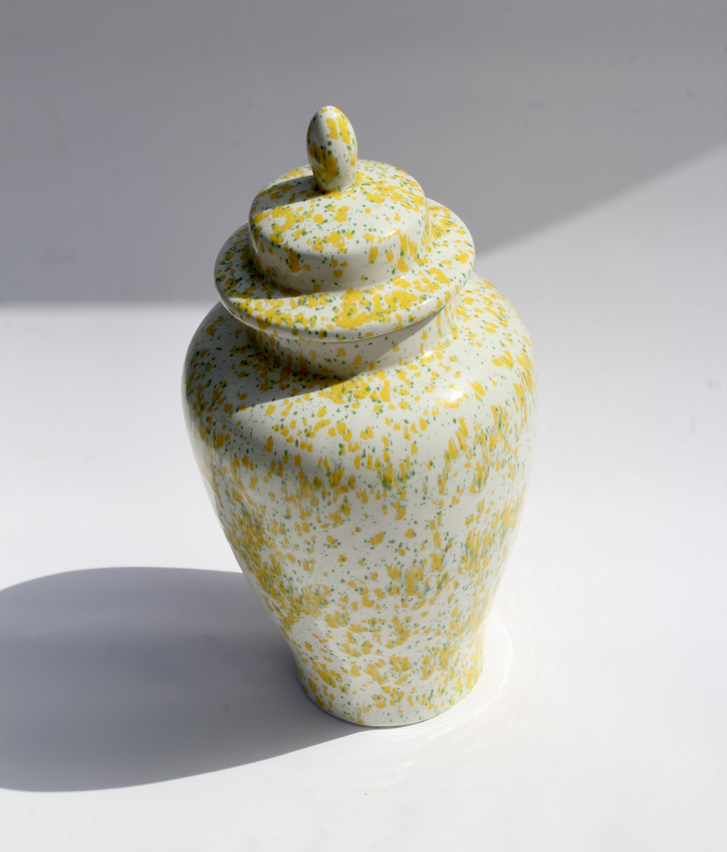 Ceramic Multi Color Speckled Jar