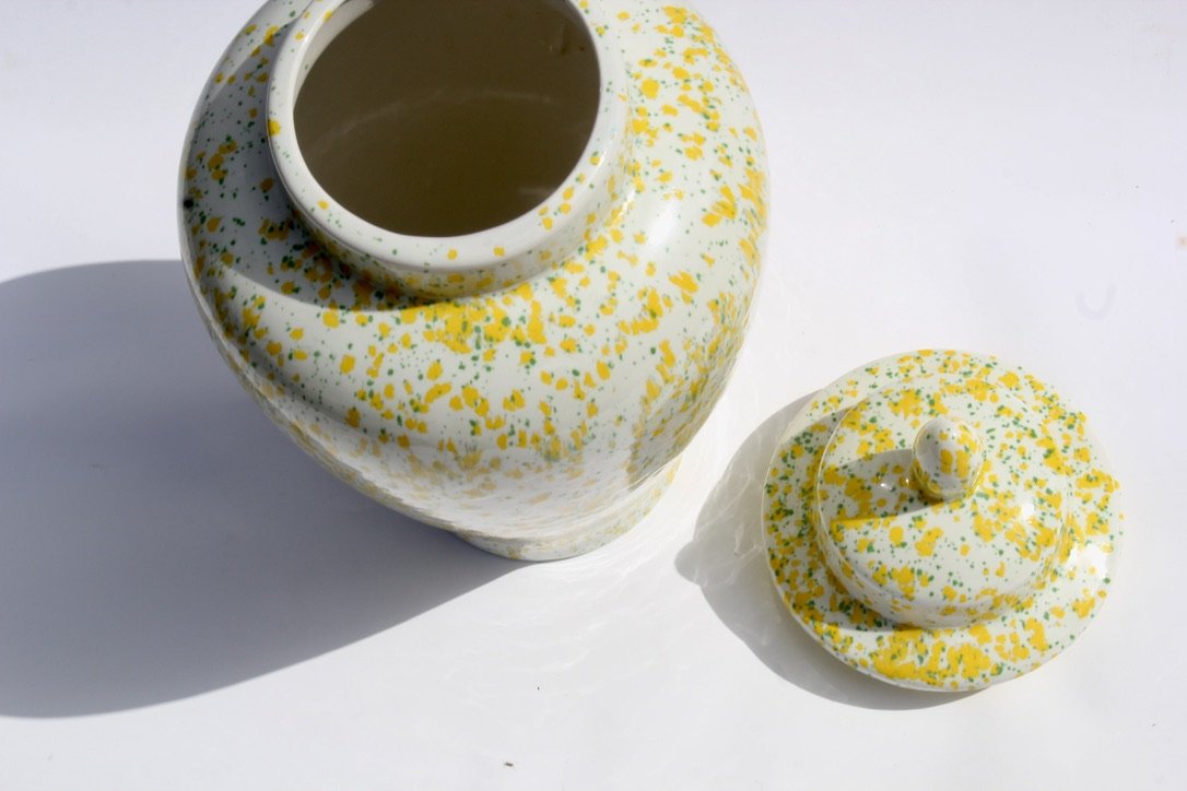 Ceramic Multi Color Speckled Jar