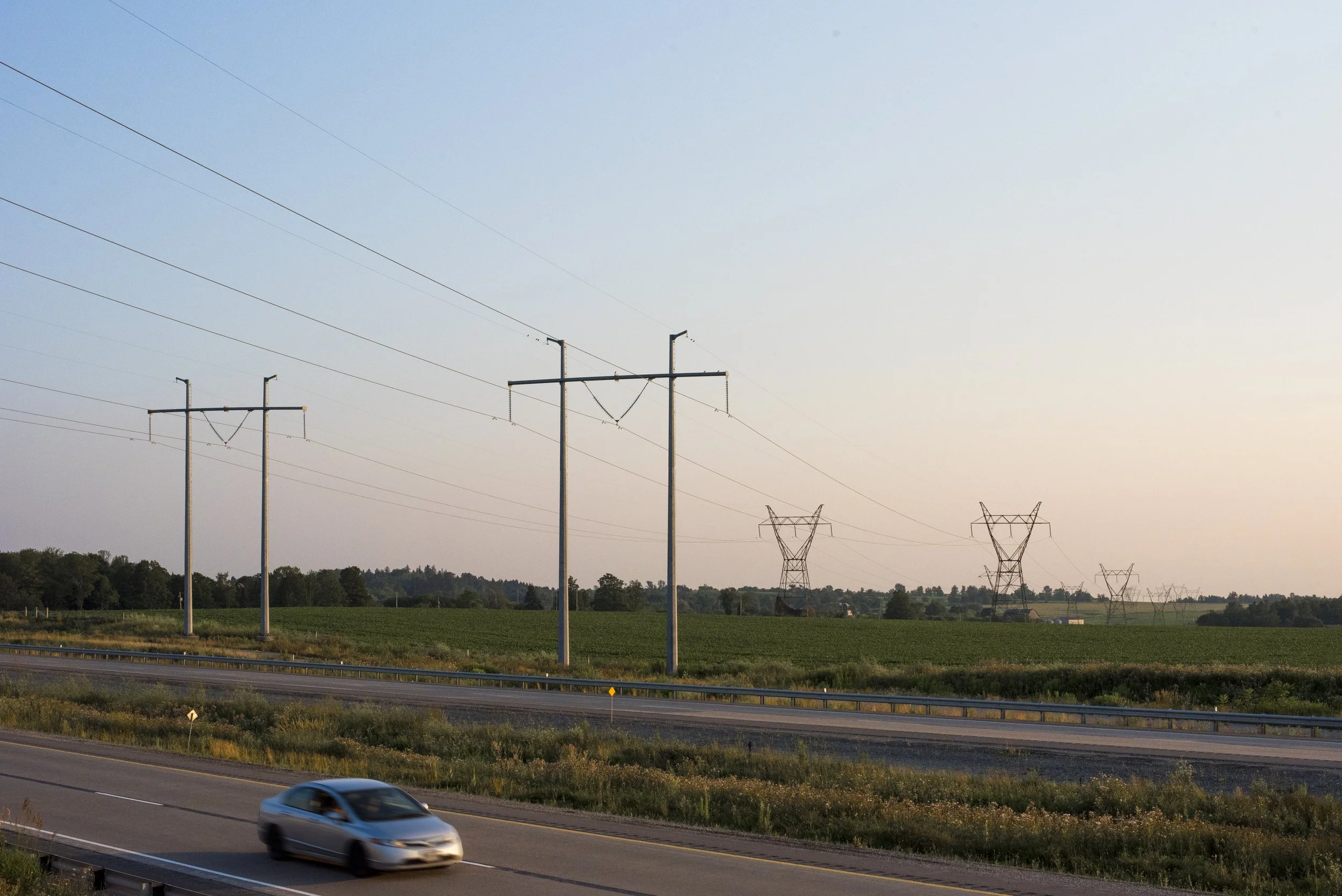 Transmission Lines over Hwy 404 – East Gwillimbury