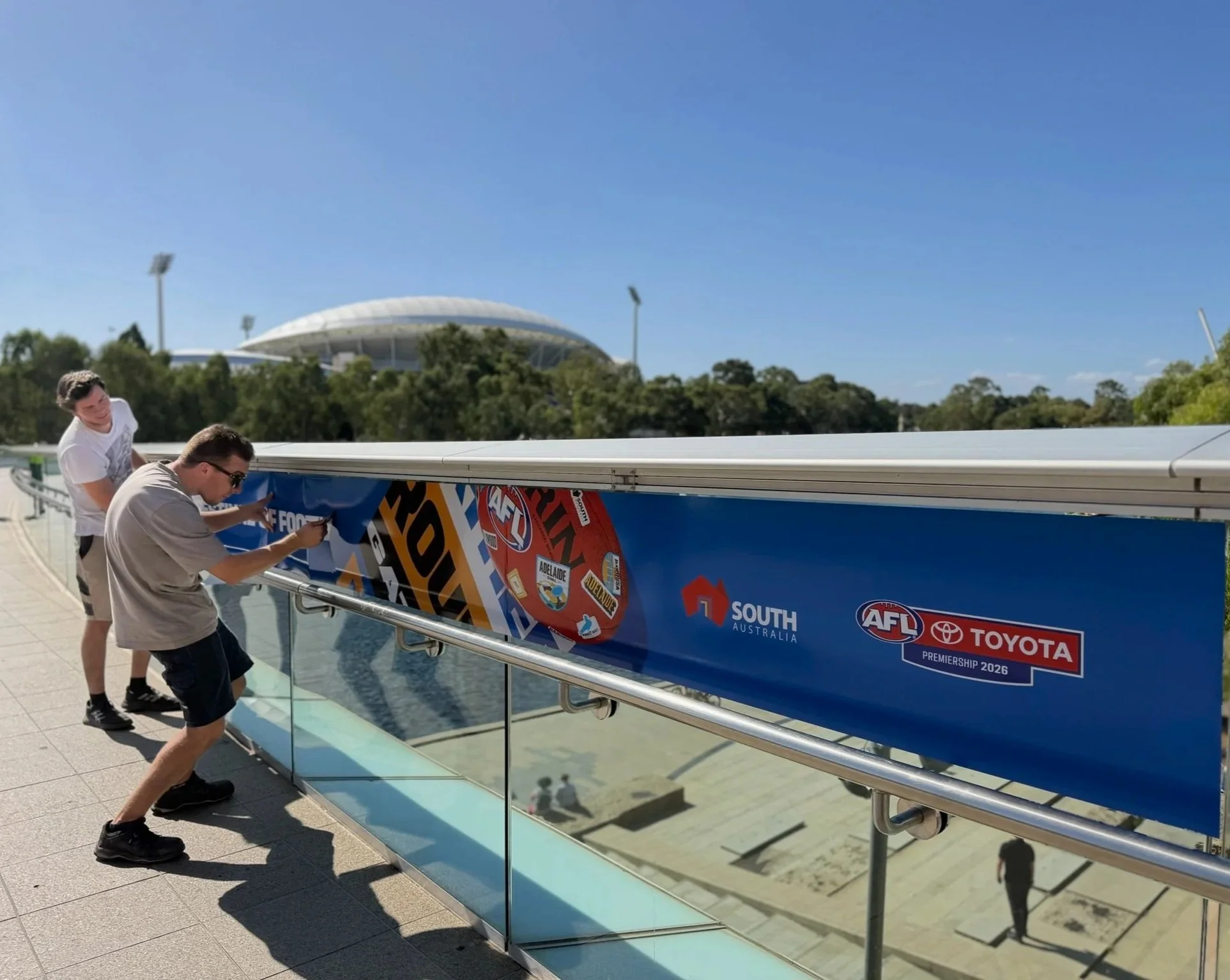 AFL Gather Round Torrens Footbridge Decals