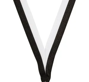 Black and White Ribbon with snap clip
