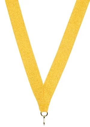 Metallic Gold ribbon with snap clip