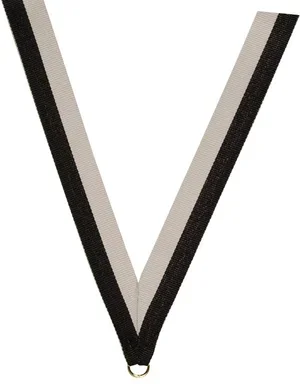 Black and Grey Ribbon with snap clip