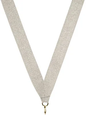Metallic Silver Ribbon with snap clip