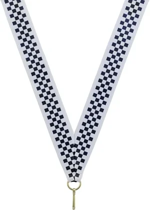 Checkered Flag Ribbon with snap clip