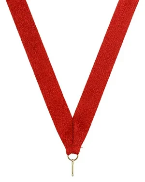 Metallic Red Ribbon with snap clip