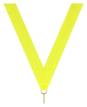 Neon Yellow Ribbon with snap clip