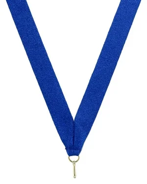 Metallic Blue Ribbon with snap clip