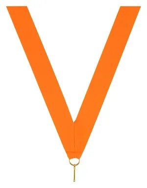 Neon Orange Ribbon with snap clip