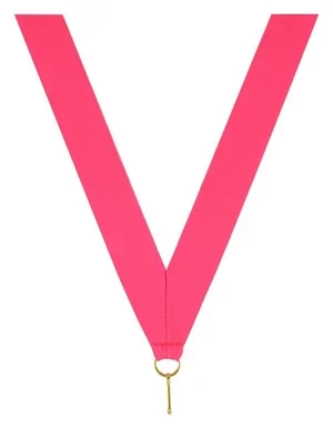 Neon Pink Ribbon with snap clip