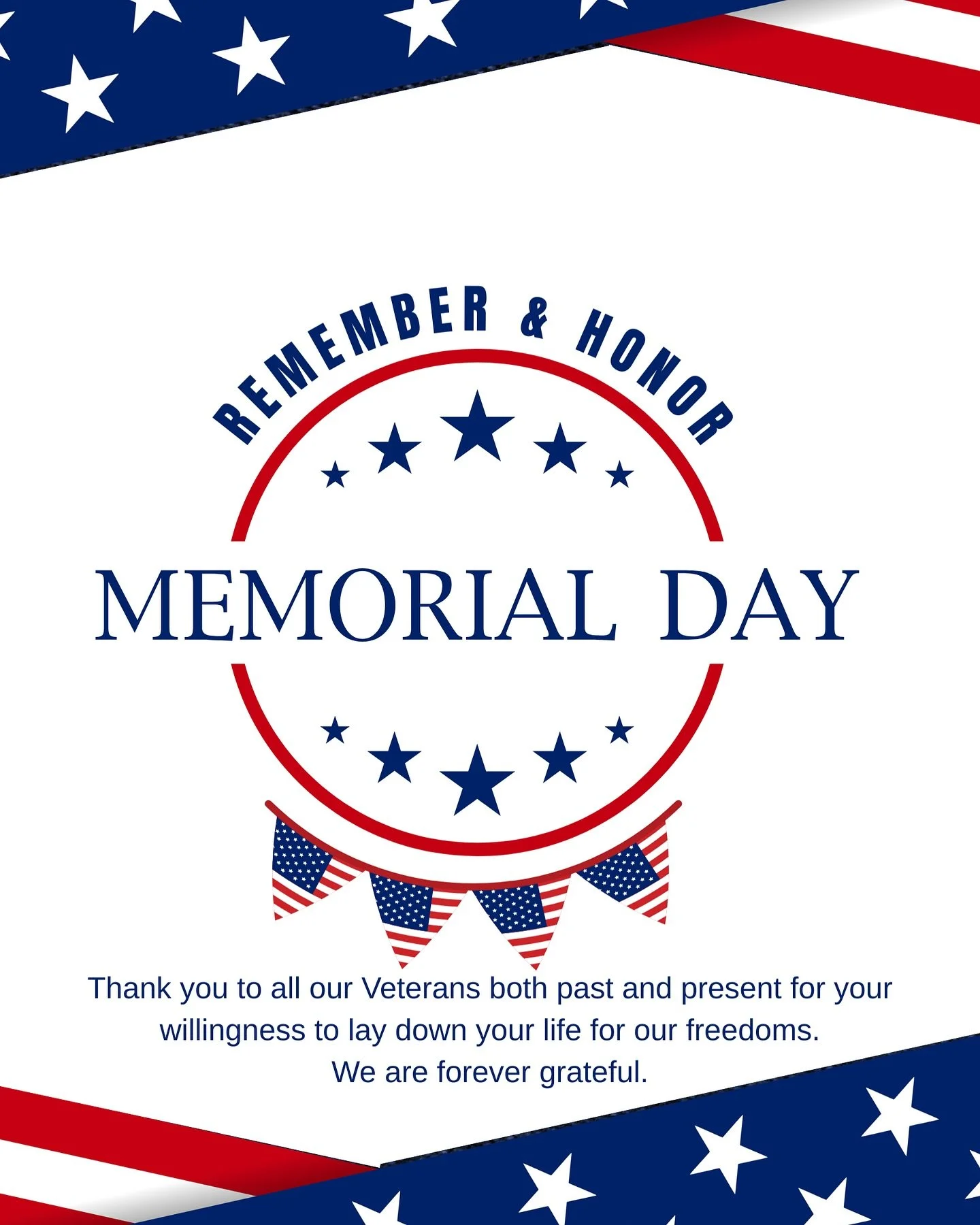 🇺🇸 ❤️🤍💙Forever grateful for the honorable men and women who have and continue to risk their lives for us. Do something this weekend to be worthy of their sacrifice ❤️🤍💙🇺🇸