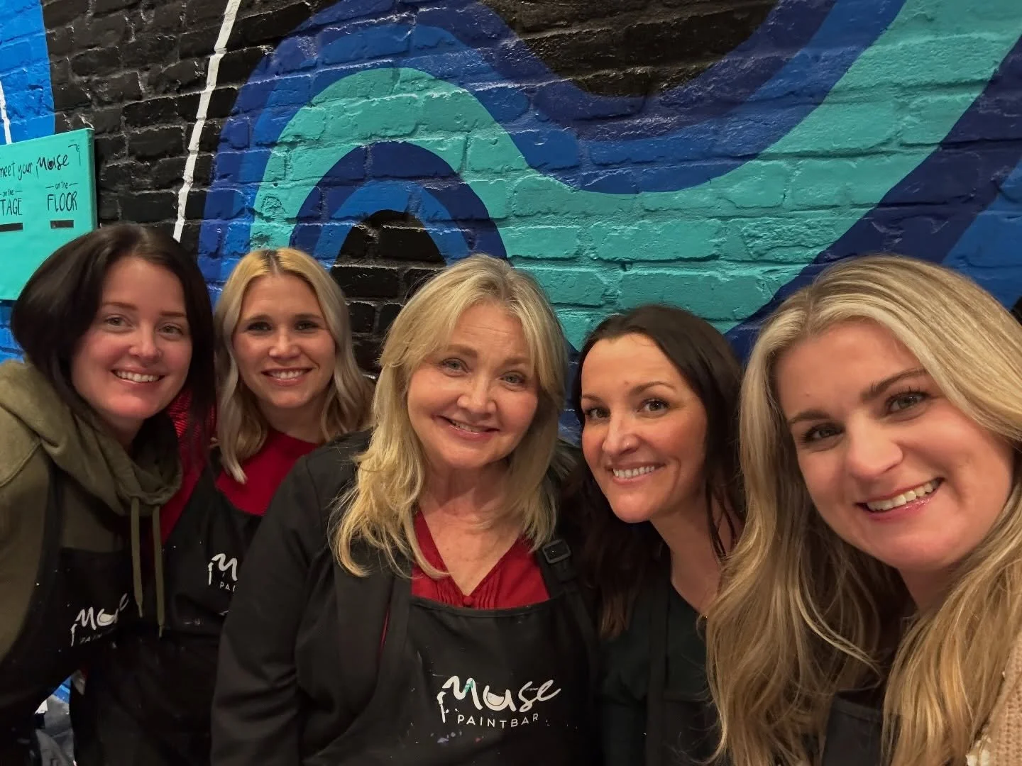 Had ourselves a night 🎨 👩&zwj;🎨 Look at those tiny happy trees #bobross would be so proud 🥹