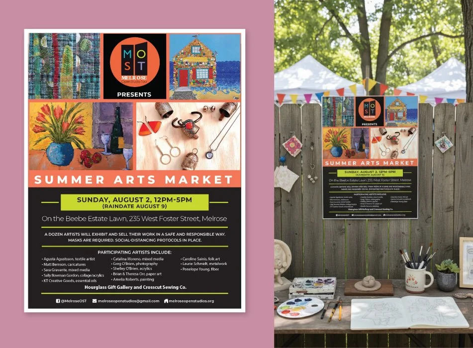 Poster for MOST. Client needed to showcase varying styles of samples and a large amount of information.