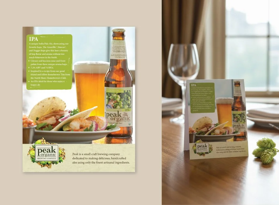 Designs for a series of on premise promotions including table tents and posters.