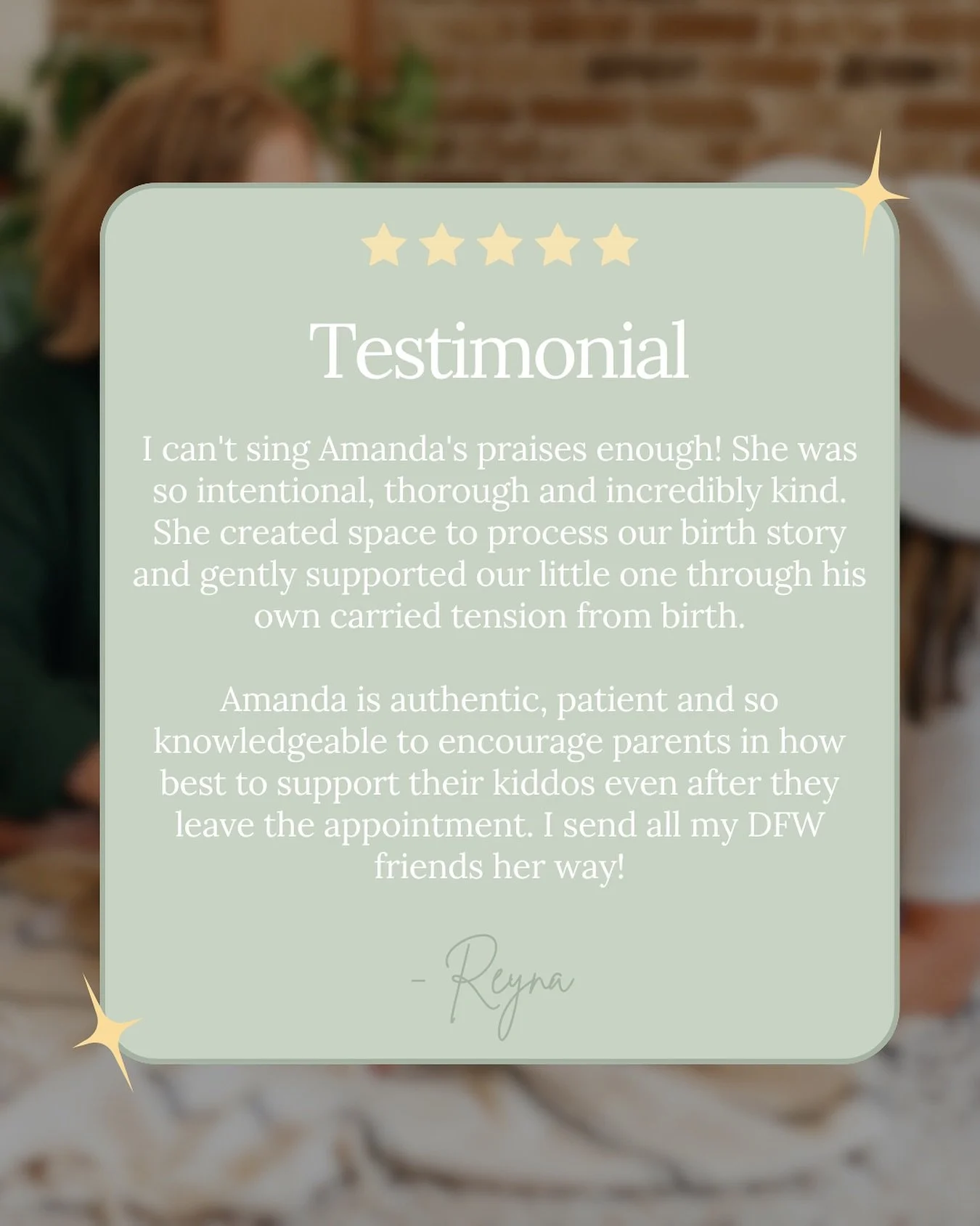 Feedback like this is a reminder of what this work is meant to be:

a soft place to land, a space to process birth, and gentle, functional support for your baby&rsquo;s whole body. ✨

This work asks us to move slowly&hellip;

to listen to the stories