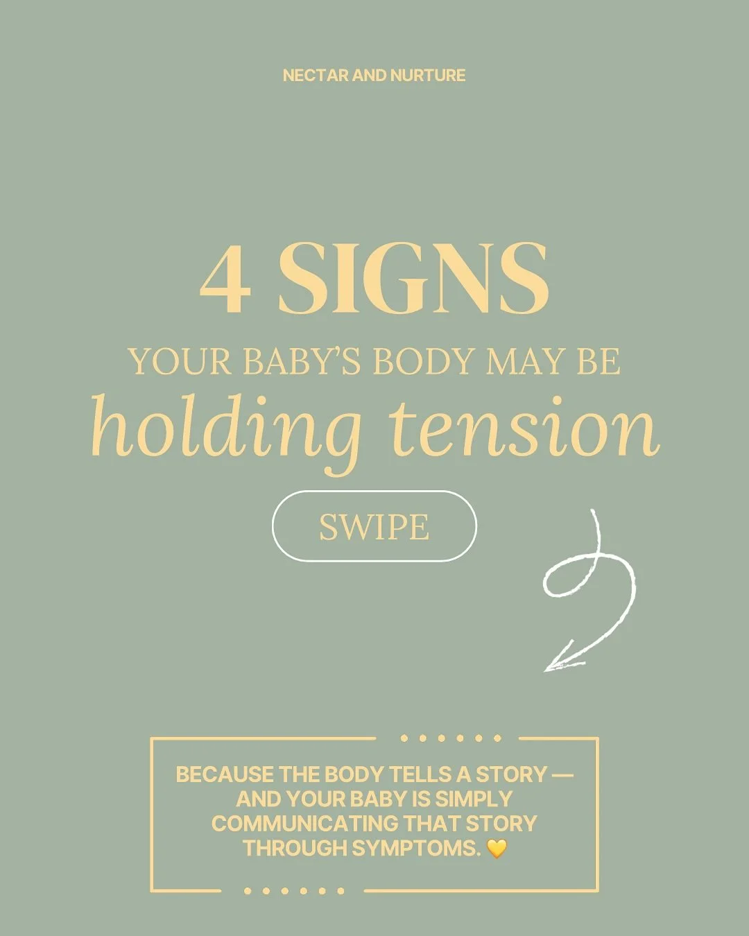 Does this sound like your baby?

☐ Shallow or painful latch

☐ Reflux or gassiness

☐ Constant fussiness

☐ Needs to be held all the time

☐ Trouble settling or sleeping

Your baby isn&rsquo;t broken &mdash; their body might just be holding tension.
