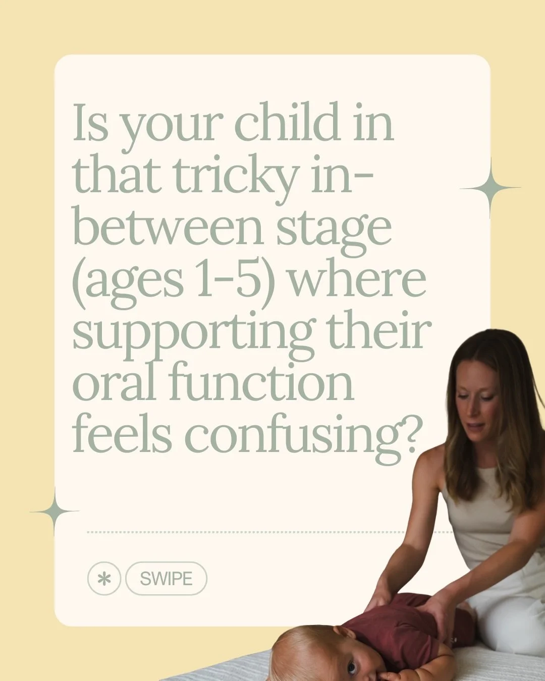 From ages 1&ndash;5, your child&rsquo;s oral function is being shaped every day &mdash; by how they breathe, chew, and move.

CFT + CST help support this growth by gently releasing tension and calming the nervous system.

You don&rsquo;t have to wait