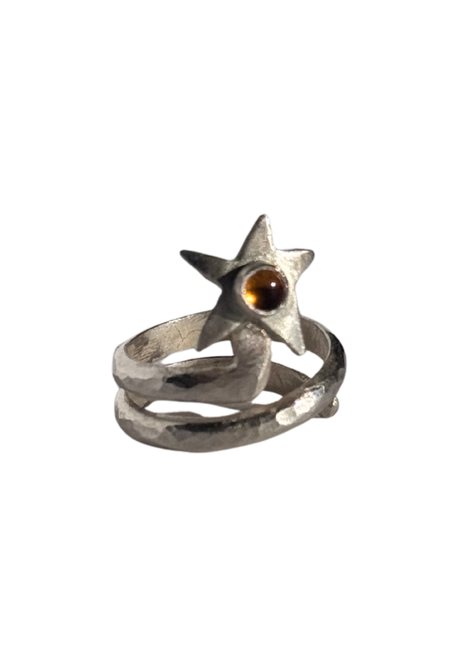 Industrial Nail Art - Star with Citrine