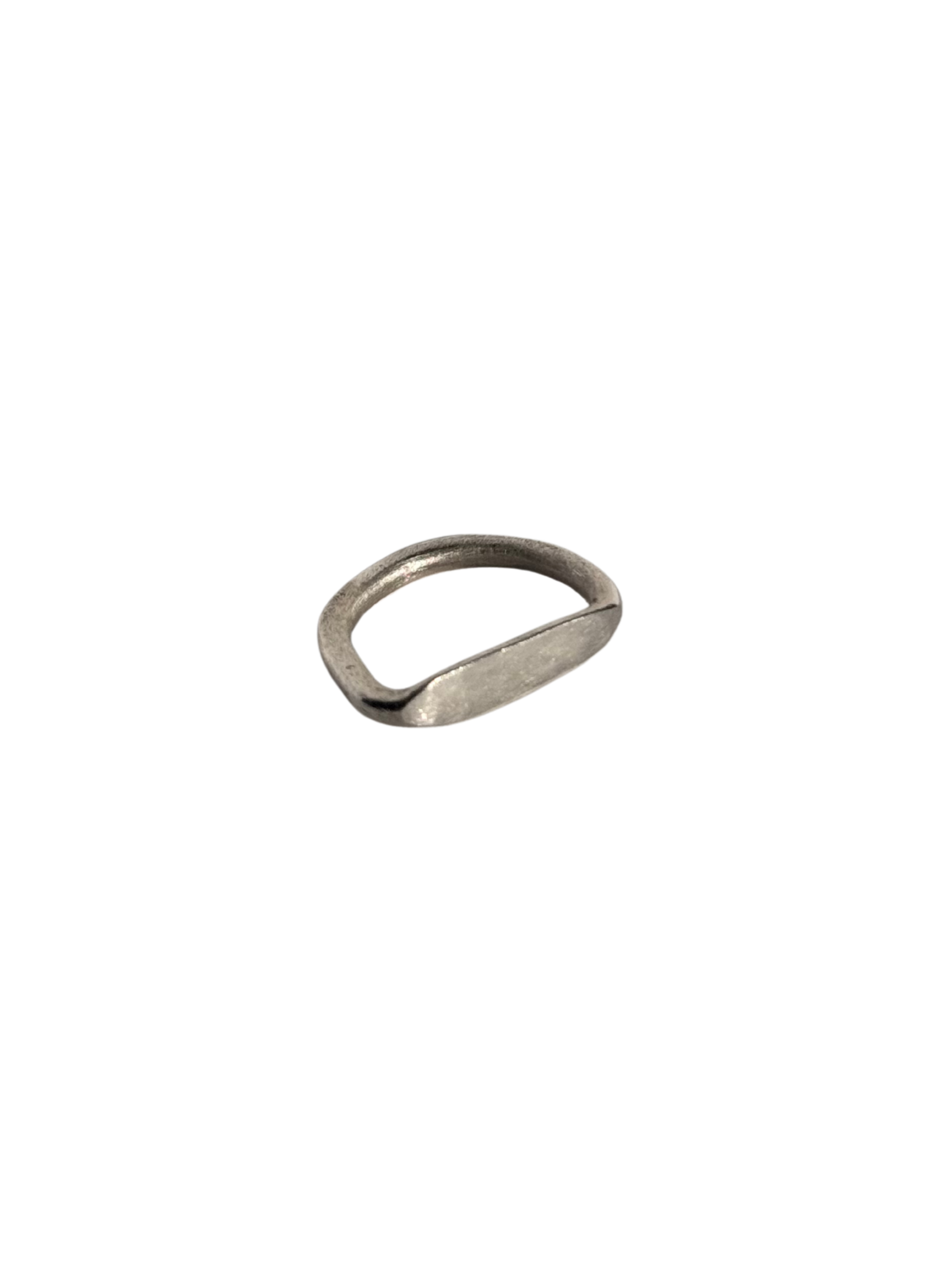 Single Initial Ring - Silver