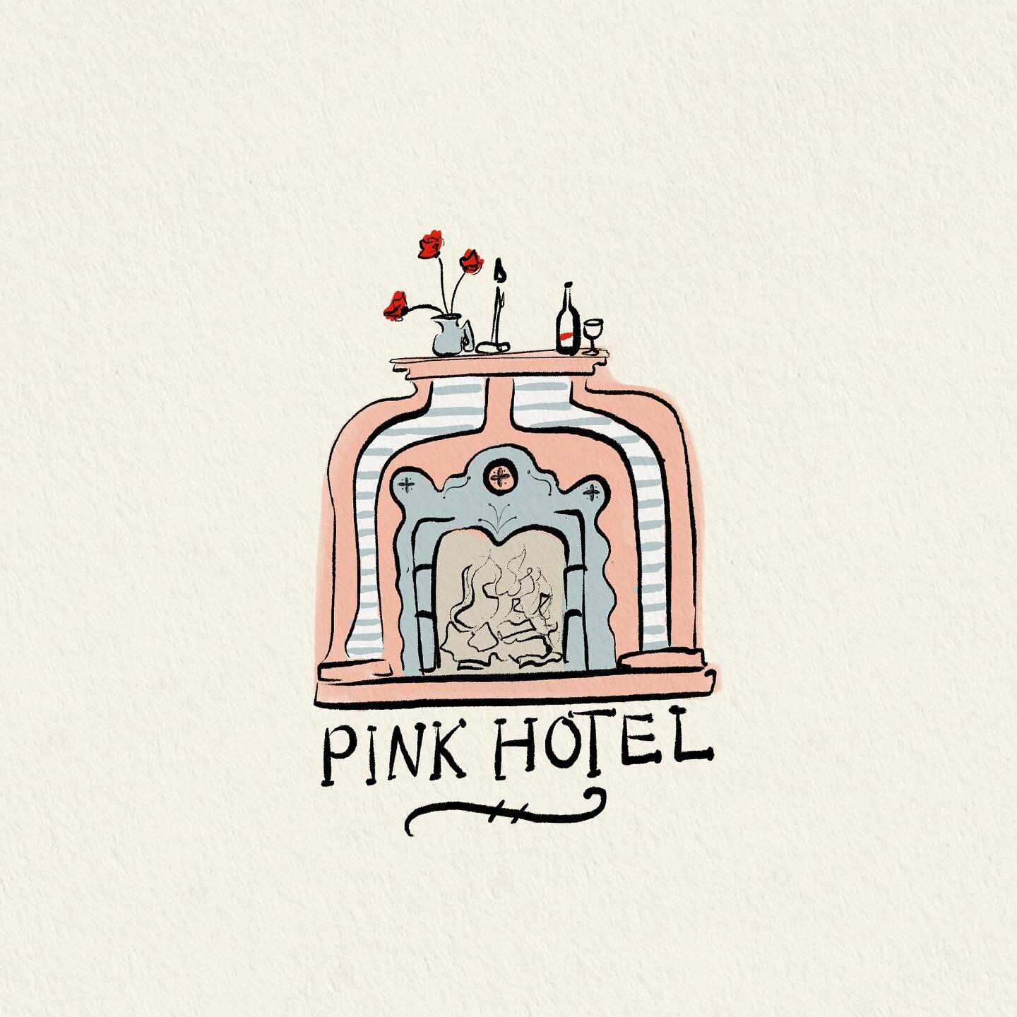 A fun little scribble. 

I play ALOT of imaginary play with my 3 year old at the moment. She loves to play &ldquo;I&rsquo;m going on holidays&rdquo; and her favourite colour is pink&hellip;. So maybe we could go here, wine for me please!

#inkillustr