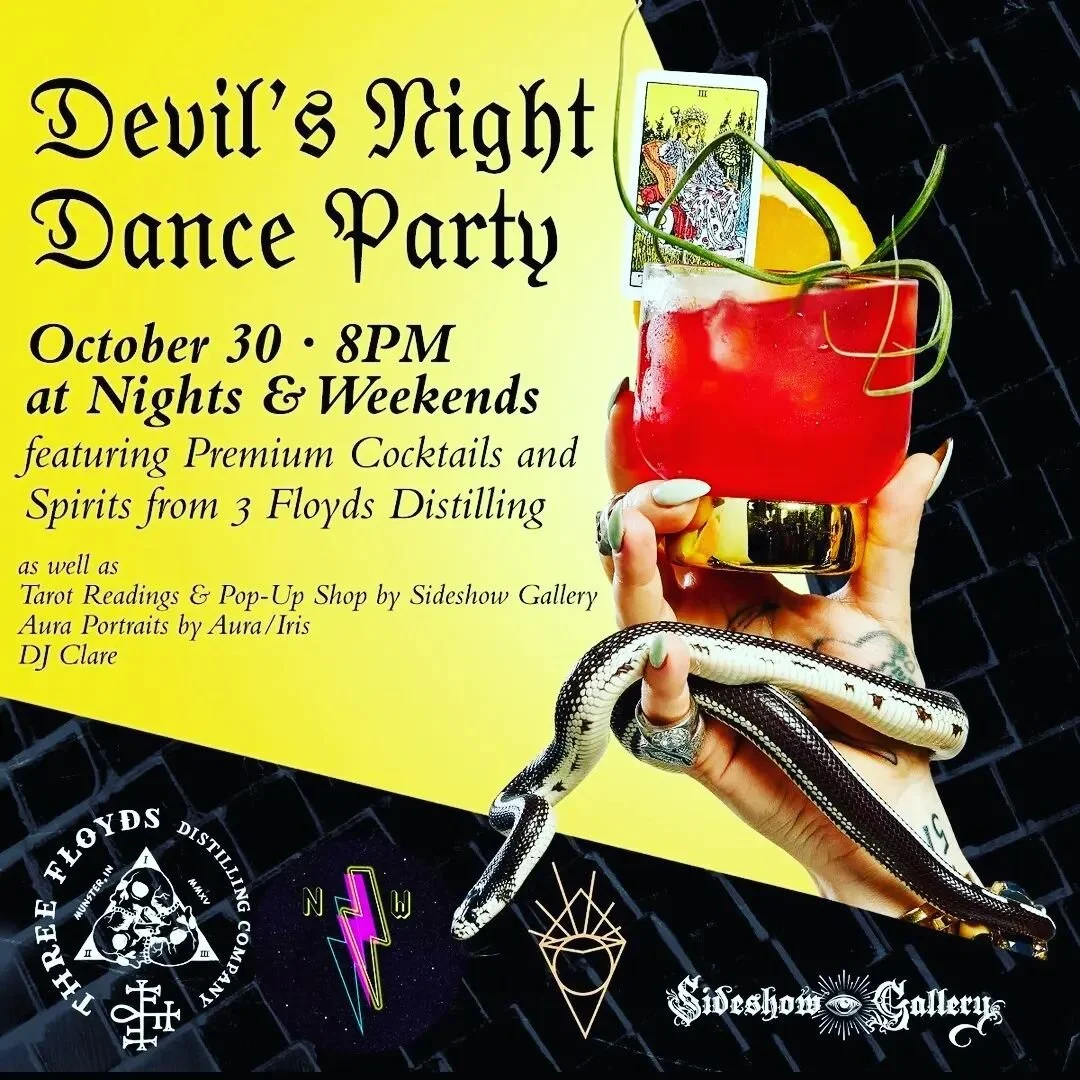 Sunday night with @3floydsdistilling !! 
Dance party!
Delicious cocktails! 
Tarot! 
And duh, aura photos! 

Come get weird
8p