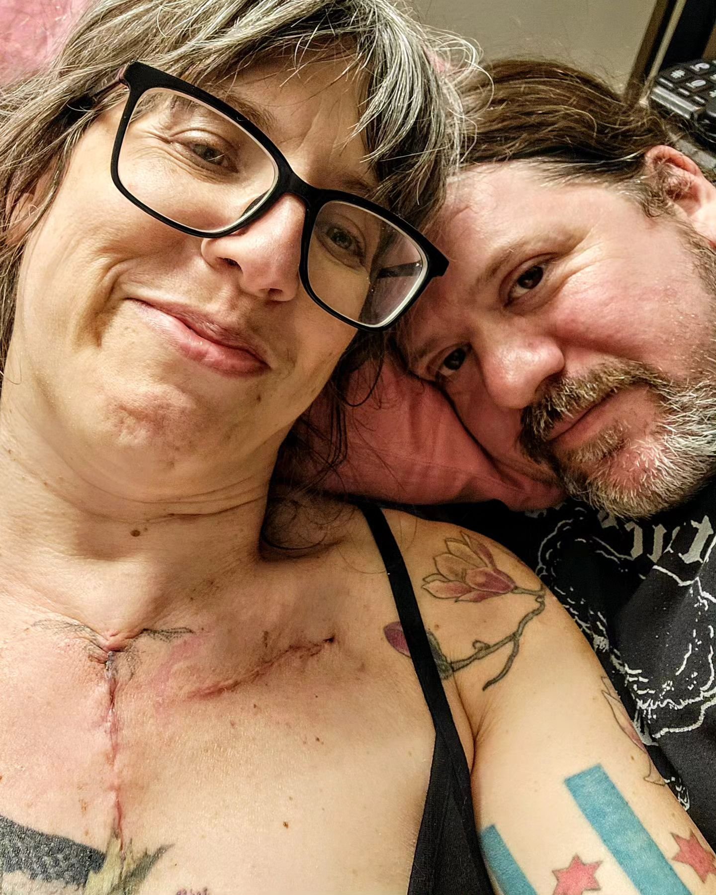 Healing is a long road.i have the very bedt husband ever though and it makes it much easier. 
More weeks here, but hopefully, I will be free and clear by the end of the month 

Your prayers and love mean everything and help me constantly.  Love you x