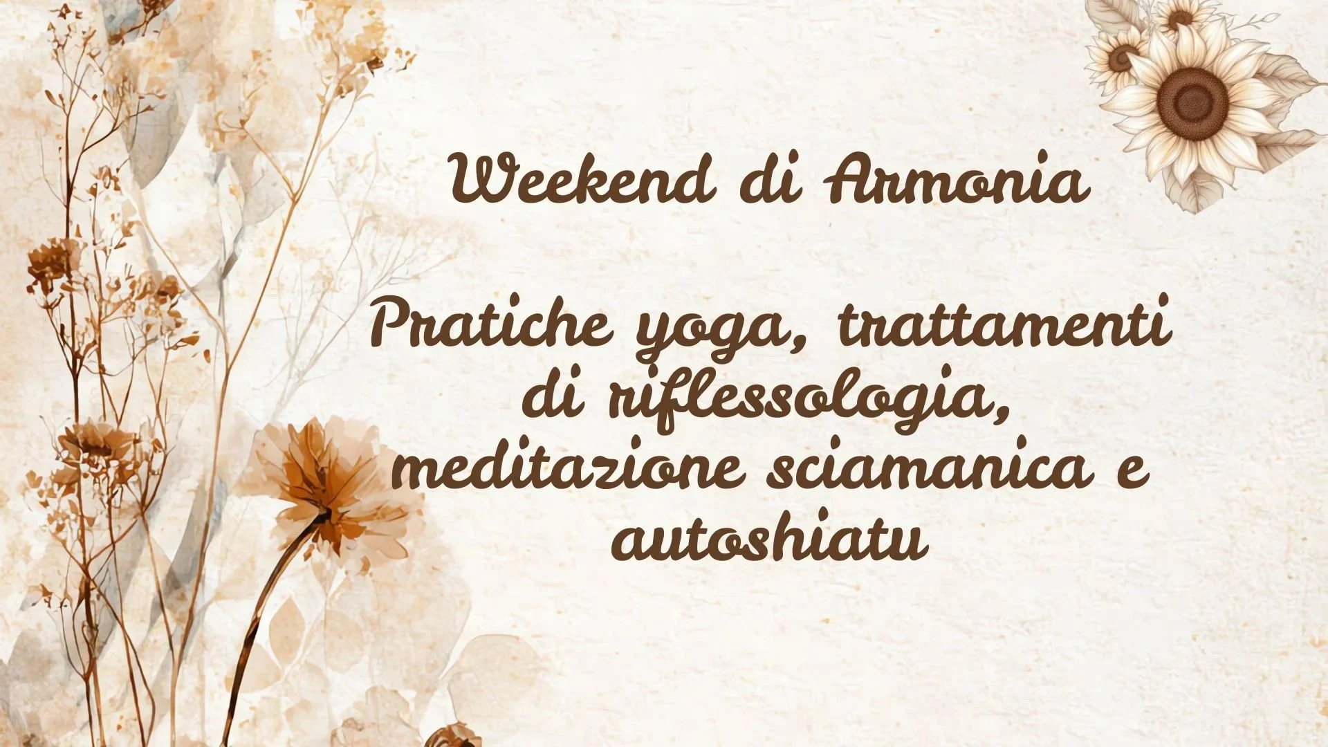 Weekend di Armonia- Yoga- Meditazione e Shiatsu